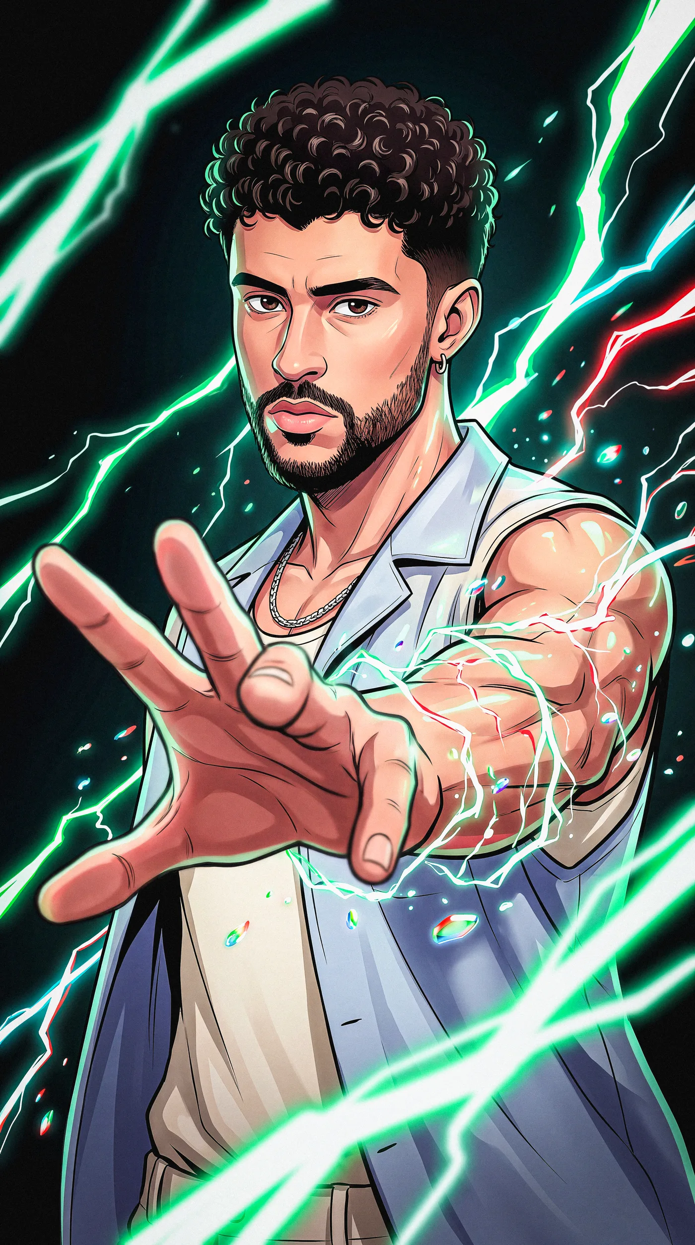 Bad Bunny Anime Style 3