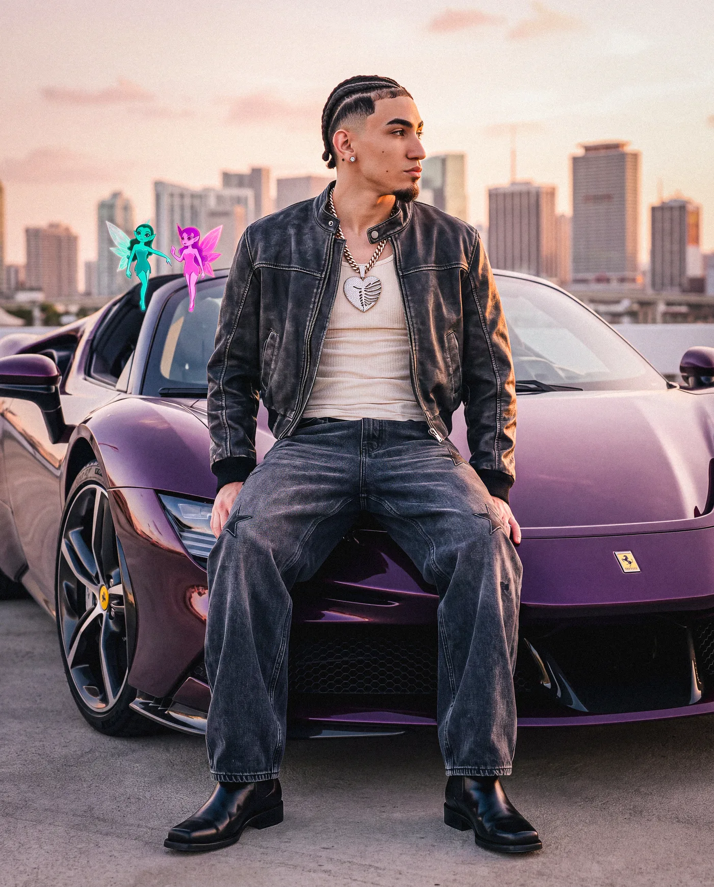 Purple Ferrari 3