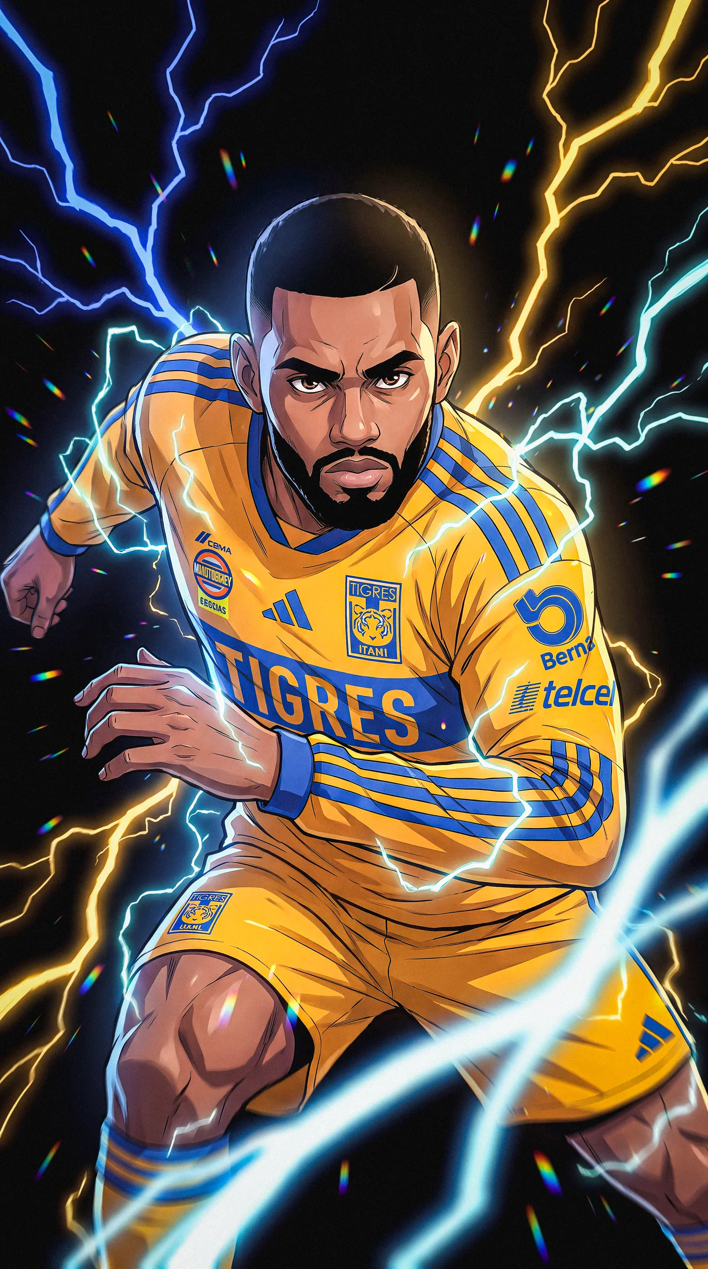 Tigres Players Anime Style 3